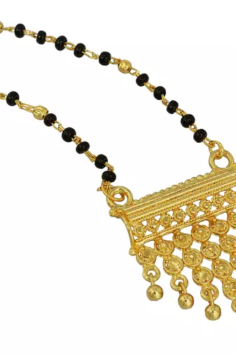 traditional designer brass gold handmade mangalsutra