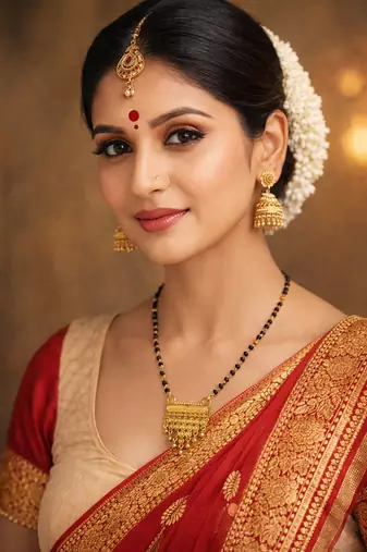 traditional designer brass gold handmade mangalsutra