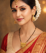 traditional designer brass gold handmade mangalsutra