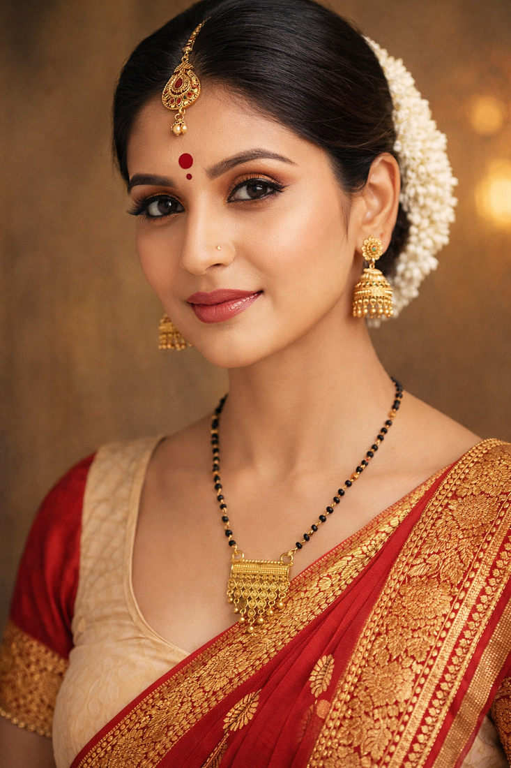traditional designer brass gold handmade mangalsutra