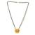 brass gold plated meenakari oval pendant mangalsutra