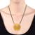 brass gold plated meenakari oval pendant mangalsutra
