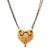 heart design brass gold plated meenakari mangalsutra