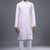 light pink mirror embroidered silk kurta pant set
