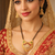 heart design brass gold plated meenakari mangalsutra