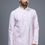 light pink mirror embroidered silk kurta pant set