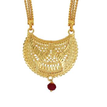 brass micron gold plated traditional mangalsutra 1