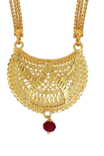 brass micron gold plated traditional mangalsutra