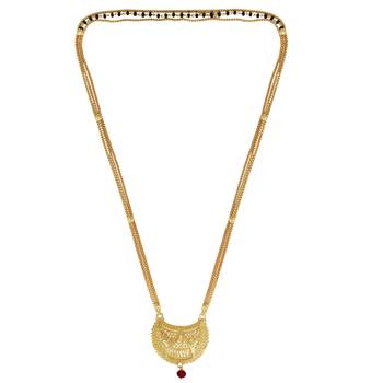 brass micron gold plated traditional mangalsutra 3
