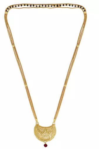 brass micron gold plated traditional mangalsutra