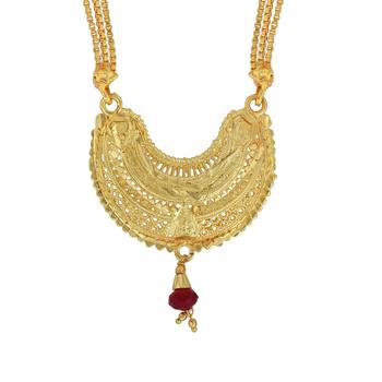 classic micron gold plated mangalsutra necklace 1