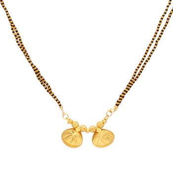 classic maharashtrian gold plated double wati mangalsutra 1