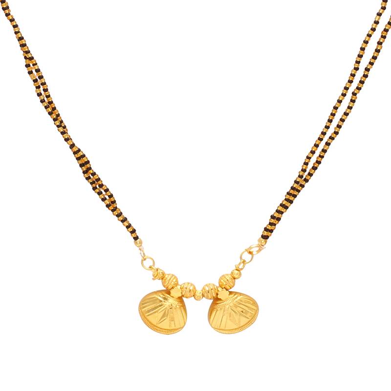 classic maharashtrian gold plated double wati mangalsutra