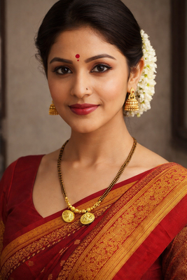classic maharashtrian gold plated double wati mangalsutra 4