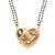 traditional heart design brass gold plated meenakari mangalsutra