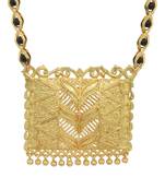 traditional bridal brass micron gold finish mangalsutra