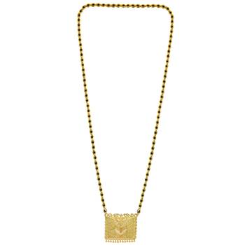 traditional bridal brass micron gold finish mangalsutra 3
