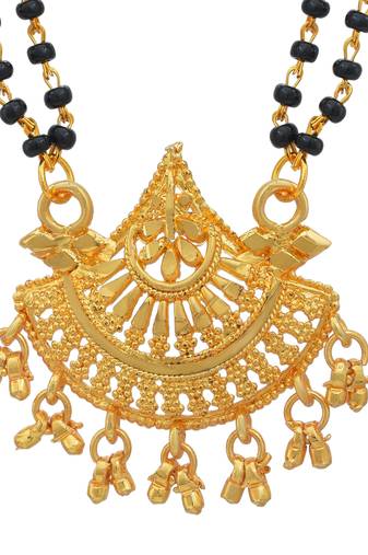 traditional brass micron gold finish handmade mangalsutra