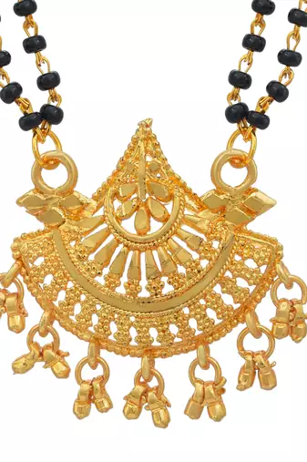 traditional brass micron gold finish handmade mangalsutra