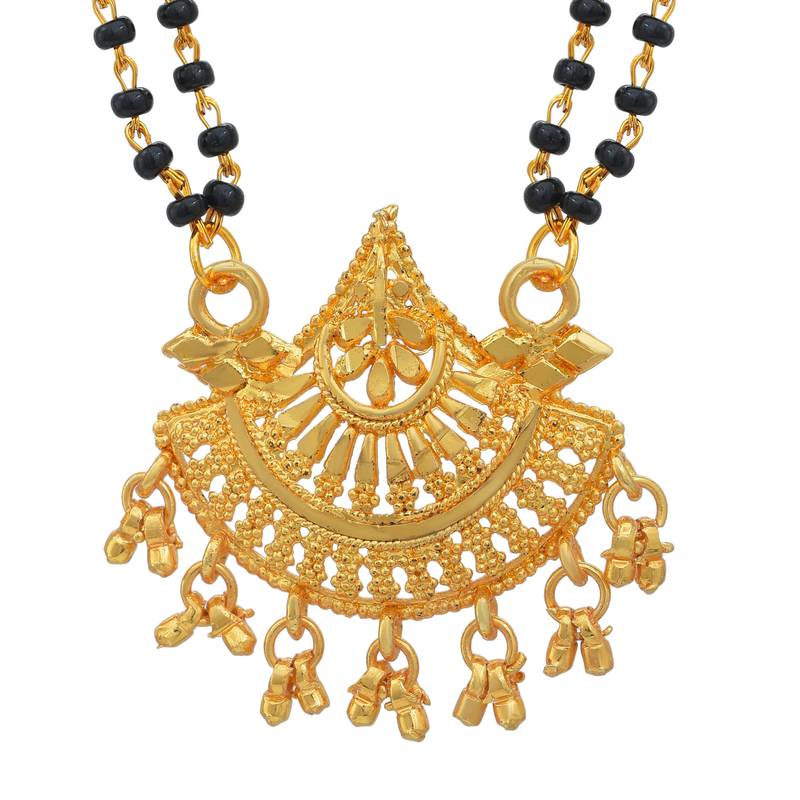 traditional brass micron gold finish handmade mangalsutra