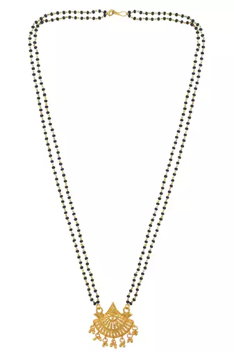 traditional brass micron gold finish handmade mangalsutra