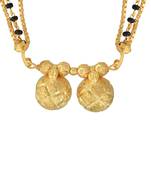 ethnic brass gold plated handmade carving design mangalsutra