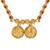 brass gold plated red bead strand double wati long mangalsutra