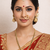 brass gold plated red bead strand double wati long mangalsutra