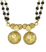 brass gold plated handmade double wati carving traditional mangalsutra