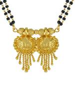 traditional double wati gold plated tassel mangalsutra