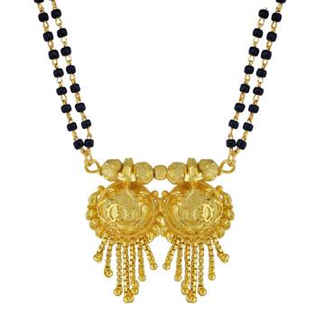 traditional double wati gold plated tassel mangalsutra 2