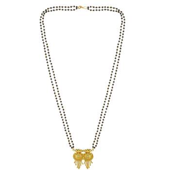 traditional double wati gold plated tassel mangalsutra 3