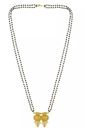 traditional double wati gold plated tassel mangalsutra