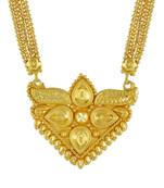 traditional brass gold handmade long rani mangalsutra necklace