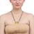 traditional double wati brass micron gold finish mangalsutra