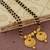 brass micron gold double wati mangalsutra with meenakari detailing