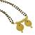 brass micron gold double wati mangalsutra with meenakari detailing