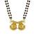 traditional gold plated double wati mangalsutra with meenakari work