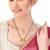 traditional gold plated double wati mangalsutra with meenakari work