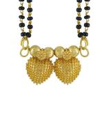 traditional gold plated heart design mangalsutra