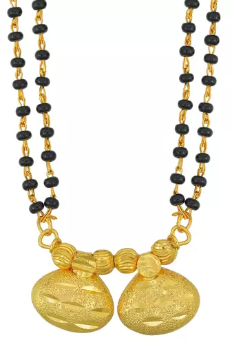 traditional gold plated maharashtrian wati mangalsutra