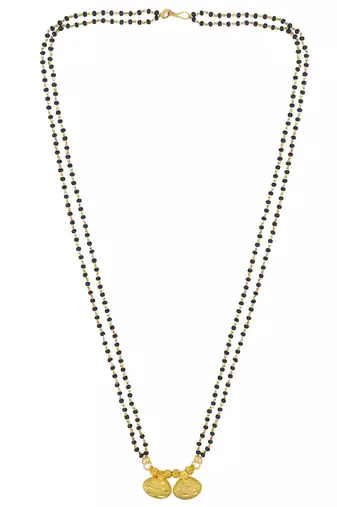 traditional gold plated maharashtrian wati mangalsutra