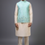 sea green embroidered silk nehru jacket kurta set