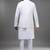 white kurta pajama set with embroidered nehru jacket