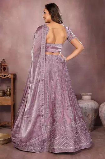Embroidered Lehenga Choli with Matching Dupatta Heavy Zari Work Festive & Wedding Wear