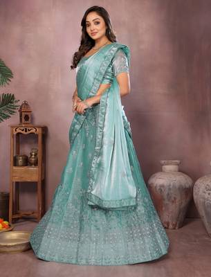 Embroidered Lehenga Choli with Matching Dupatta Heavy Zari Work Festive & Wedding Wear 2