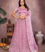 Embroidered Lehenga Choli with Matching Dupatta Heavy Zari Work Festive & Wedding Wear