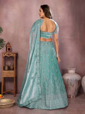 Embroidered Lehenga Choli with Matching Dupatta Heavy Zari Work Festive & Wedding Wear 4