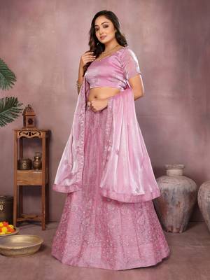 Embroidered Lehenga Choli with Matching Dupatta Heavy Zari Work Festive & Wedding Wear 2