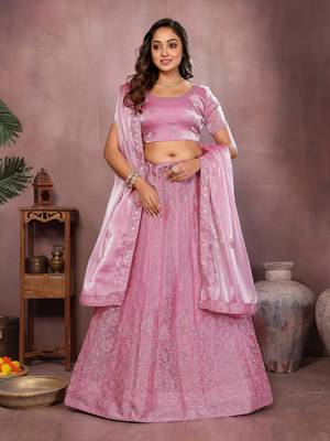 Embroidered Lehenga Choli with Matching Dupatta Heavy Zari Work Festive & Wedding Wear 3
